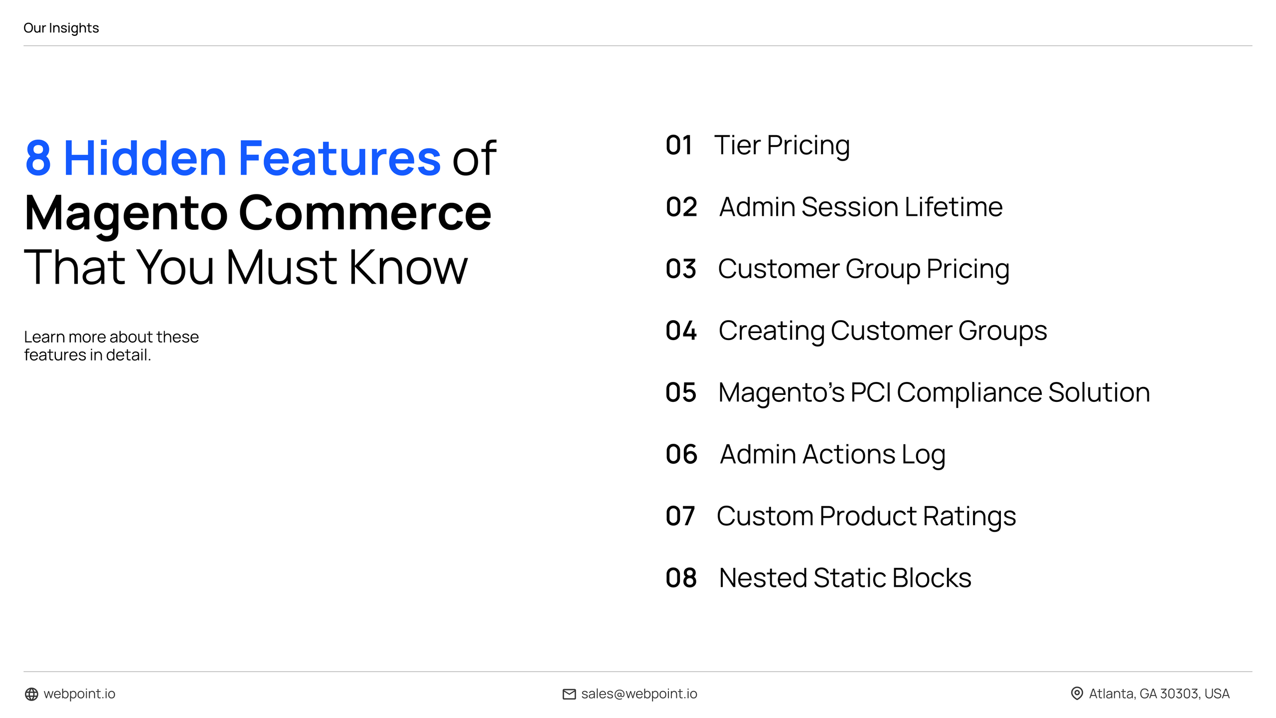 summary of 8 hidden features of magento commerce that every store owners must know